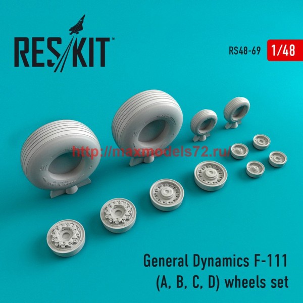 RS48-0069   General Dynamics F-111 (A, B, C, D)  wheels set (thumb44732)