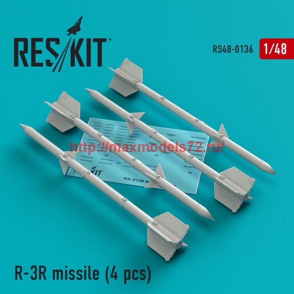 RS48-0136   R-3R missile (4 pcs) (MiG-21, MiG-23) (thumb44869)
