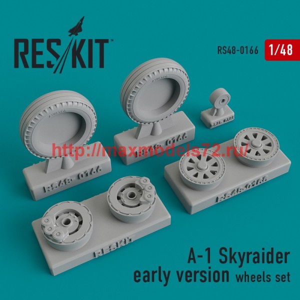 RS48-0166   A-1 Skyraider early version wheels set (thumb44923)