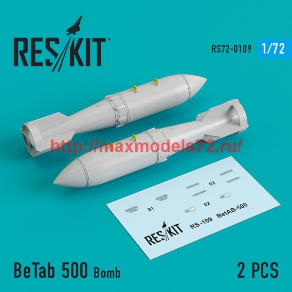 RS72-0109   BeTab 500 Bomb (2 pcs) (Su-17/24/25/34, MiG-27) (thumb44157)