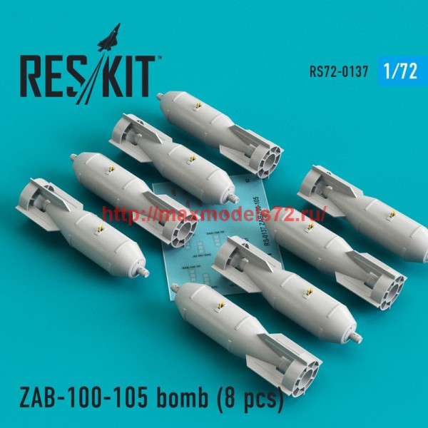 RS72-0137   ZAB-100-105 bomb (8 pcs) (Su-7, Su-17, Su-22, Su-24, Su-25, Su-34, MiG-21, MiG-27) (thumb44214)