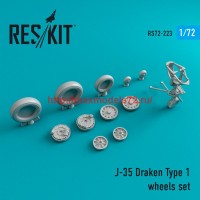 RS72-0223   J-35 Draken Type 1 wheels set (thumb44374)