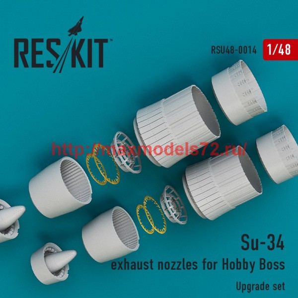 RSU48-0014   Su-34 exhaust nozzles for Hobby Boss (thumb44439)