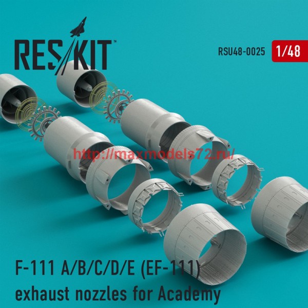 RSU48-0025   F-111 (A/B/C/D/E) (EF-111) exhaust nozzles for Academy KIT (thumb44461)