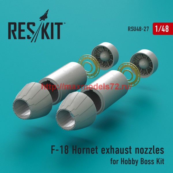 RSU48-0027   F-18 Hornet exhaust nozzles for Hobby Boss Kit (thumb44465)
