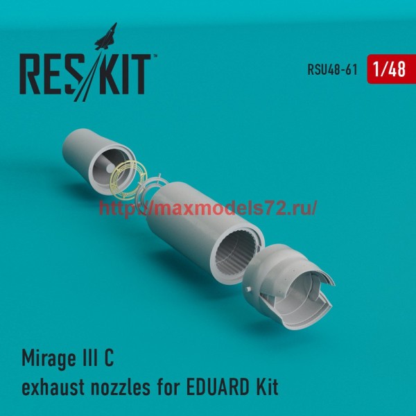 RSU48-0061   Mirage III C exhaust nozzles for EDUARD Kit (thumb44532)