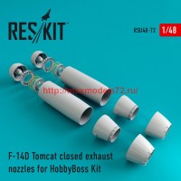 RSU48-0072   F-14D Tomcat closed exhaust nozzles for HobbyBoss Kit (attach1 44560)