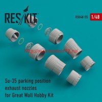 RSU48-0055   Su-35 parking position exhaust nozzles for Great Wall Hobby Kit (attach1 44518)