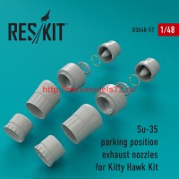 RSU48-0057   Su-35 parking position exhaust nozzles for KITTY HAWK Kit (attach1 44524)