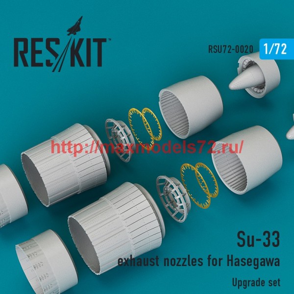 RSU72-0020   Su-33 exhaust nozzles for Hasegawa (thumb43837)