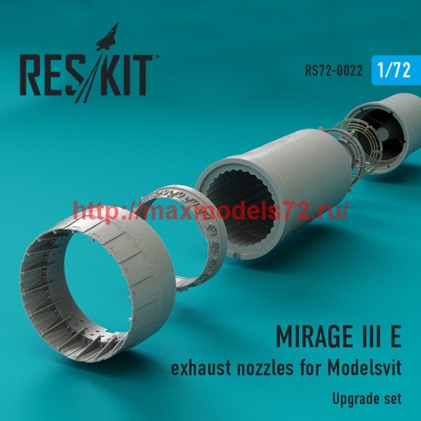 RSU72-0022   MIRAGE III E exhaust nozzles for Modelsvit (thumb43841)