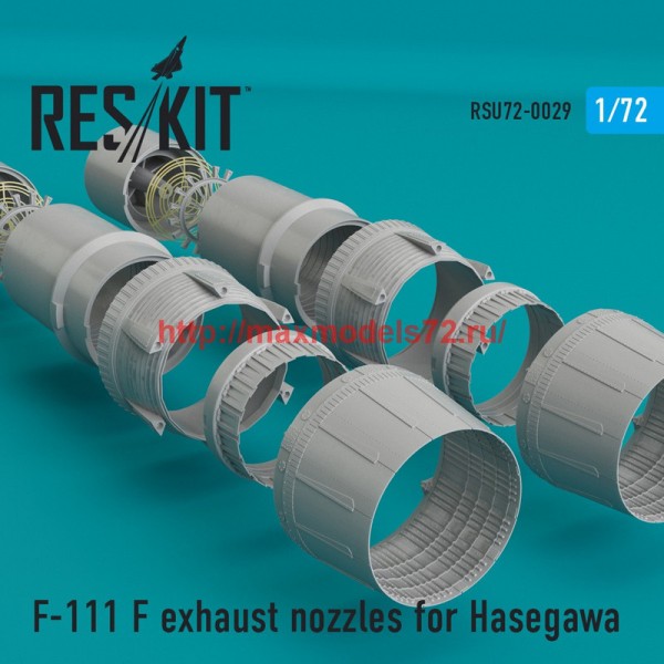 RSU72-0029   F-111 F exhaust nozzles for Hasegawa KIT (thumb43855)