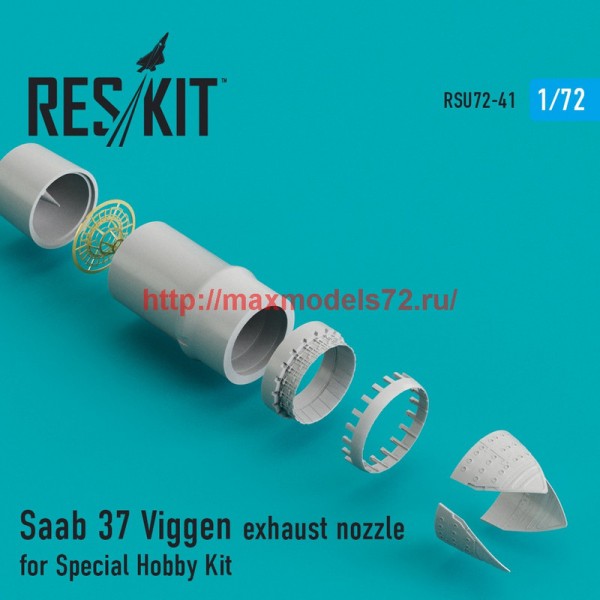 RSU72-0041   Saab 37 Viggen exhaust nozzle for Special Hobby Kit (thumb43879)