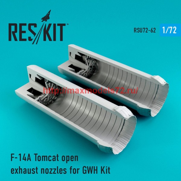 RSU72-0062   F-14A Tomcat open exhaust nozzles for GWH Kit (thumb43923)