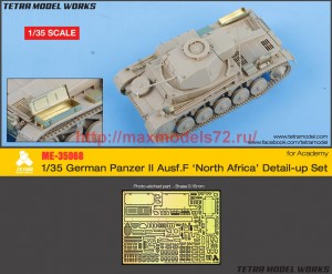 TetraME-35068   1/35 German Panzer II  Ausf.F  ‘North Africa’  Detail-up Set (for Academy) (thumb52544)