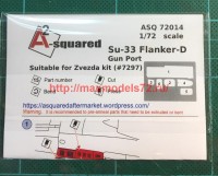 A-squared72014   Su-33 gun port (photoetched detailing set) for Zvezda kit (attach1 45776)