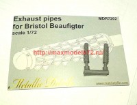 MDR7202   Bristol Beaufigter. Exhaust pipes (attach1 45952)