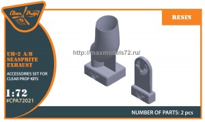 CPA72021   UH-2 A/B SEASPRITE resin exhaust (thumb48219)