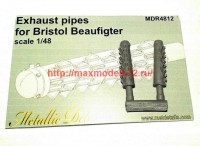 MDR4812   Bristol Beaufigter. Exhaust pipes (Tamiya) (attach1 47063)