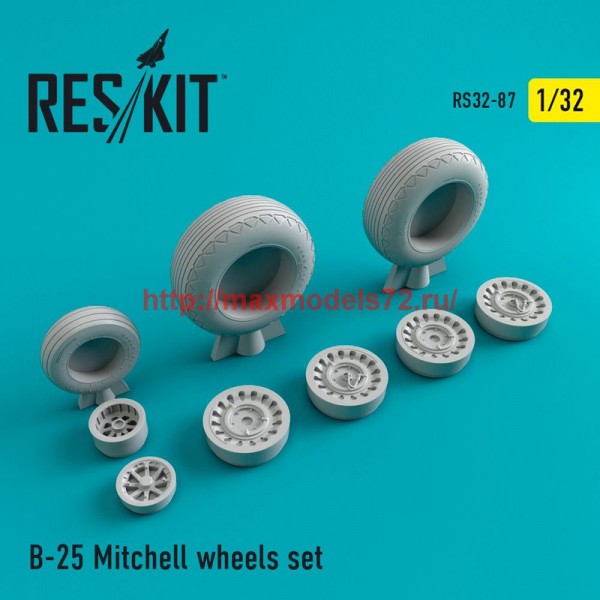 RS32-0087   B-25 Mitchell wheels set (thumb47565)