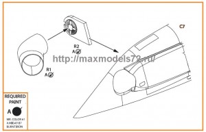 CPA72021   UH-2 A/B SEASPRITE resin exhaust (attach2 48219)