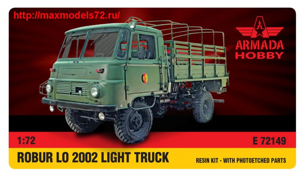 AME72149   ROBUR LO 2002 Light Truck Resin kit w. PE set (thumb48464)
