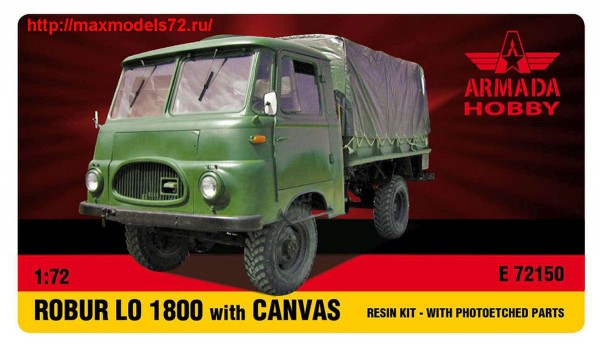 AME72150   ROBUR LO1800 Light Truck w. CANVAS Resin kit w. PE set (thumb48466)