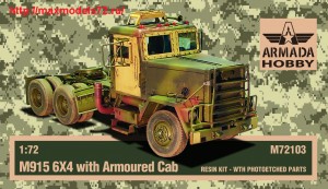 AMM72103   M915 6X4 AM GENERAL Tractor with ARMOURED CAB (thumb48498)