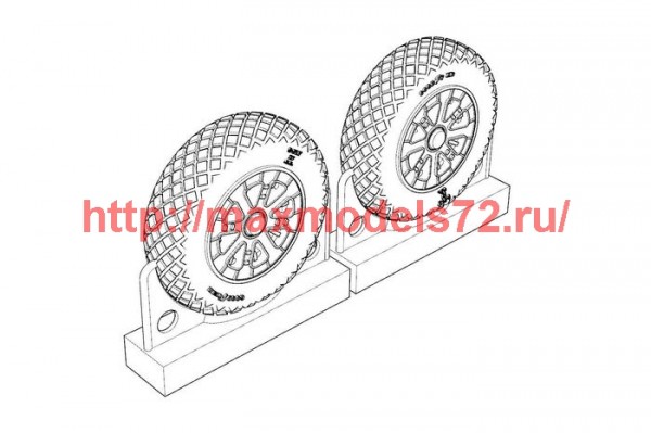 BRL72217   F4U Corsair Diamond Thread Wheels set (thumb49305)