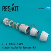 RSU72-0082   F-16 F110-GE closed exhaust nozzles for  Hasegawa Kit (attach1 48715)