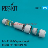 RSU72-0087   F-16 F100-PW open exhaust nozzles for  Hasegawa Kit (attach1 48726)