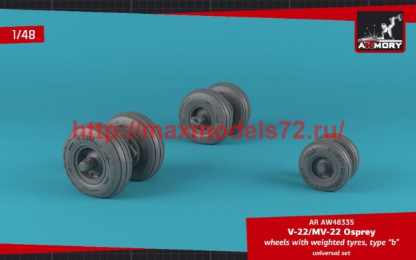 AR AW48335   1/48 OV-22 Osprey wheels w/ weighted tires type "b" (thumb50731)