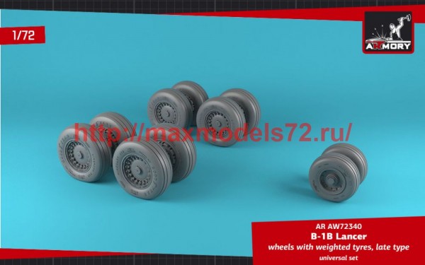AR AW72340   1/72 B-1B Lancer wheels w/ weighted tires, late (thumb50751)