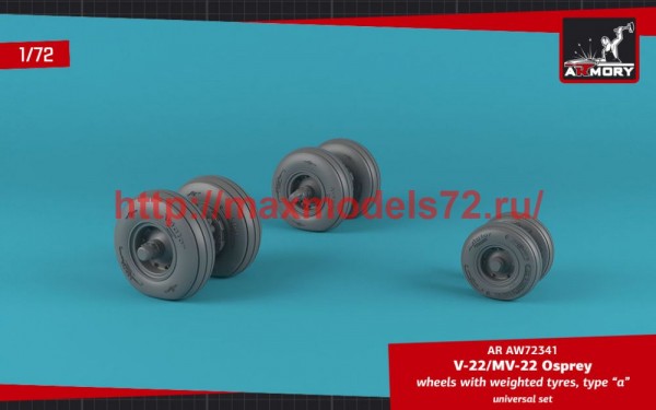 AR AW72341   1/72 OV-22 Osprey wheels w/ weighted tires type "a" (thumb50756)