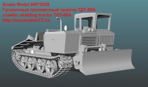 SM72009   Гусеничный трелевочный трактор ТДТ-55А   crawler skidding tractor TDT-55A (attach1 49563)