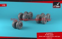 AR AW48332   1/48 B-1B Lancer wheels w/ weighted tires, early (attach3 50716)