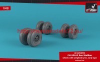 AR AW48336   1/48 CH-53 Sea Stallion wheels w/ weighted tires, early (attach3 50736)