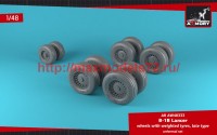 AR AW48333   1/48 B-1B Lancer wheels w/ weighted tires, late (attach2 50721)