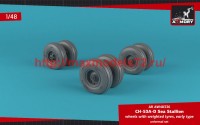 AR AW48336   1/48 CH-53 Sea Stallion wheels w/ weighted tires, early (attach2 50736)