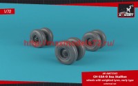 AR AW72343   1/72 CH-53 Sea Stallion wheels w/ weighted tires, early (attach2 50766)