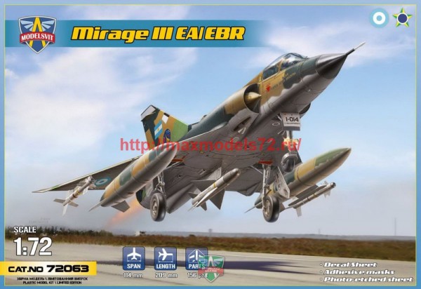 MSVIT72063   Mirage IIIEA/EBR Braz, Argent (thumb57768)