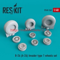 RS48-0260   B-26 (A-26)  Invader   type 1 wheels set (thumb50246)