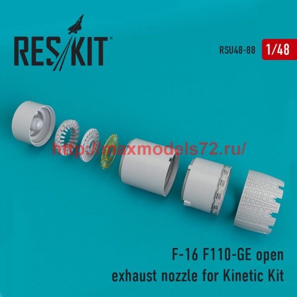 RSU48-0088   F-16 (F110-GE) open exhaust nozzle for Kinetic Kit (thumb50294)