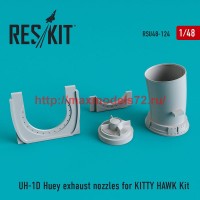 RSU48-0124   UH-1D Huey exhaust nozzles for  KITTY HAWK Kit (attach1 50362)