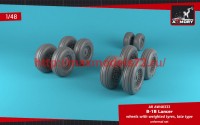 AR AW48333   1/48 B-1B Lancer wheels w/ weighted tires, late (attach1 50721)