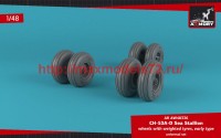 AR AW48336   1/48 CH-53 Sea Stallion wheels w/ weighted tires, early (attach1 50736)