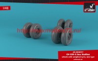 AR AW48337   1/48 CH-53 Sea Stallion wheels w/ weighted tires, late (attach1 50741)