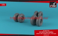 AR AW72343   1/72 CH-53 Sea Stallion wheels w/ weighted tires, early (attach1 50766)