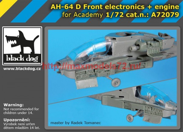 BDA72079   1/72 AH-64 D Front electronics + engine (thumb54260)