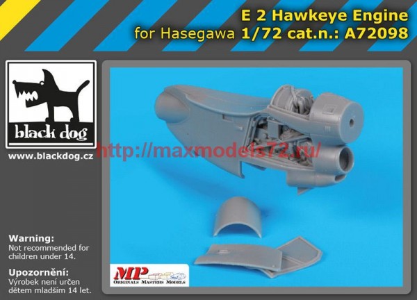 BDA72098   1/72 E-2 Hawkeye engine (thumb54394)